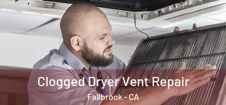  Clogged Dryer Vent Repair Fallbrook - CA